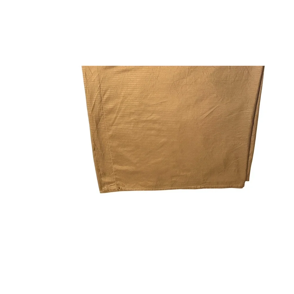 Vintage Damask Stripe Flat Sheet King Size Bedding Brown Copper Microfiber